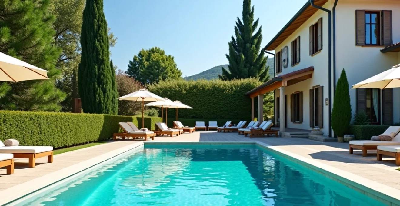 villa con piscina